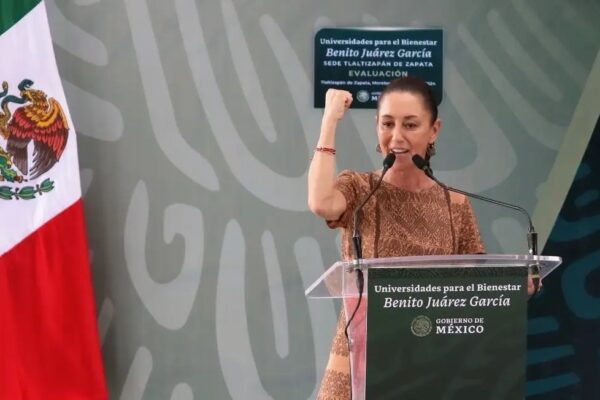 La virtual presidenta electa, Claudia Sheinbaum, durante el evento "Evaluación de las Universidades del Bienestar Benito Juárez García", en Tlaltizapán de Zapata, Morelos, el 27 de julio de 2024.