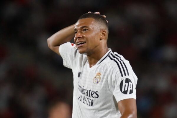 El francés Kylian Mbappé durante un partido entre su equipo el Real Madrid ante el Mallorca, el 18 de agosto de 2024.