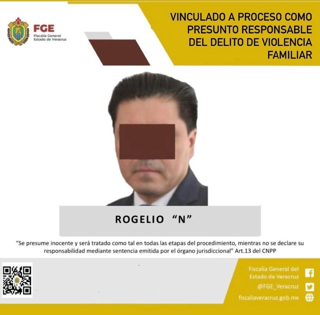 El ex secretario de gobierno del estado de Veracruz, Rogelio “N”, fue vinculado a proceso como presunto responsable del delito de violencia familiar. 