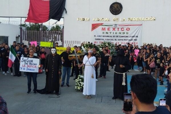 Protesta contra la reforma judicial.