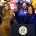 La cantante Jennifer Lopez llamó a las mujeres y a los latinos a votar por Kamala Harris en las elecciones presidenciales para tener un final de Hollywood, donde gana "la chica buena". 