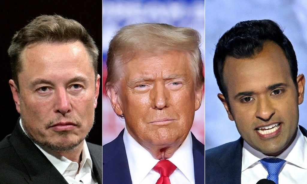 Trump declaró que nombrará a Elon Musk, junto con Vivek Ramaswamy - ex precandidato presidencial y empresario – para encabezar el Departamento de Eficiencia Gubernamental (DOGE) dedicado a “desmantelar la burocracia del gobierno, recortar regulaciones excesivas y gastos desperdiciados”.