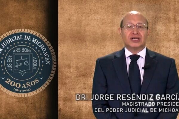 Jorge Reséndiz García, magistrado presidente del Poder Judicial de Michoacán.