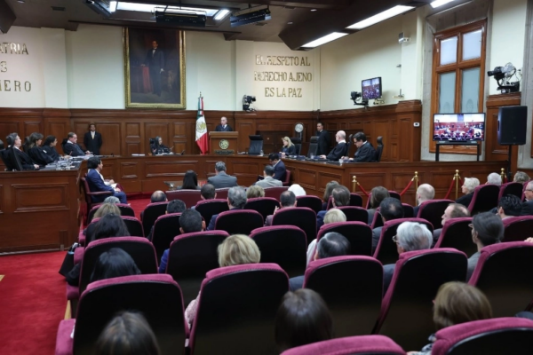 l pleno de ministros durante una sesión de la Suprema Corte.