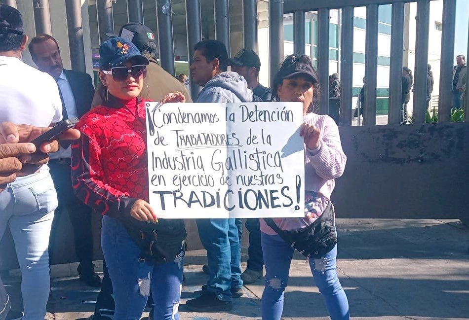 Los manifestantes plantean que forman parte del “gremio gallístico”, que es parte de una actividad cultural, que por años se ha practicado en distintos pueblos del país. Rechazaron que las autoridades hayan asegurado un centro clandestino de pelea de gallos.