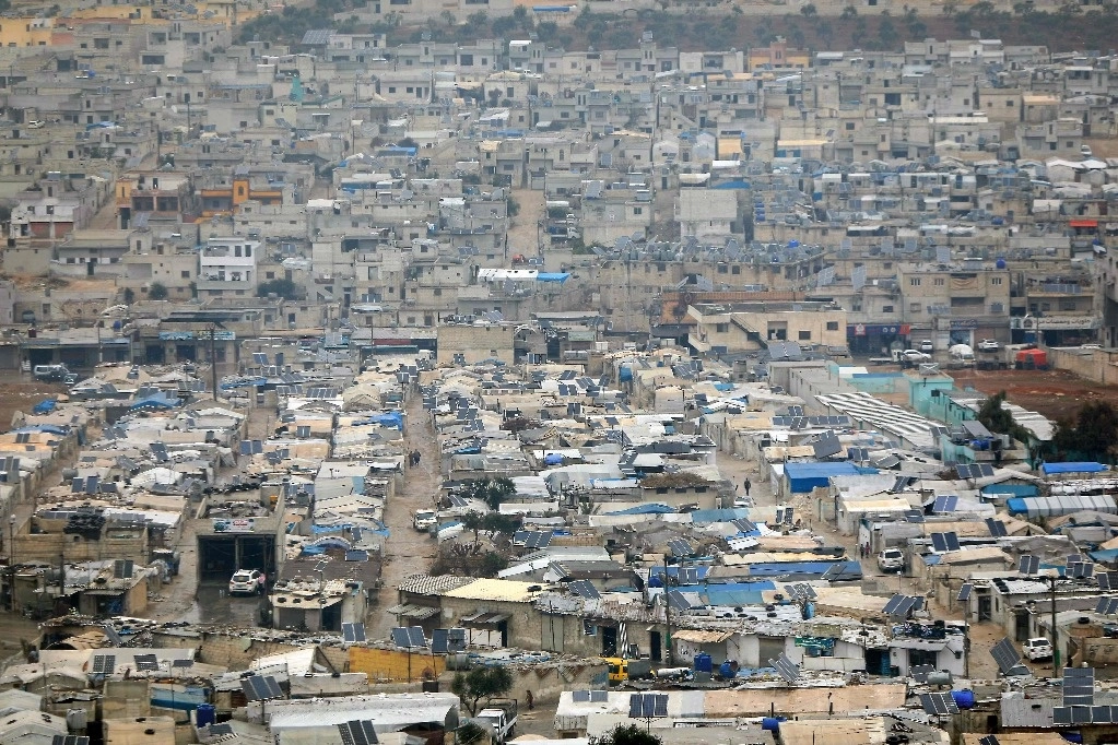 Campamento de Atme para sirios desplazados, en las afueras de Idlib, en el noroeste de Siria, el 5 de febrero de 2025.