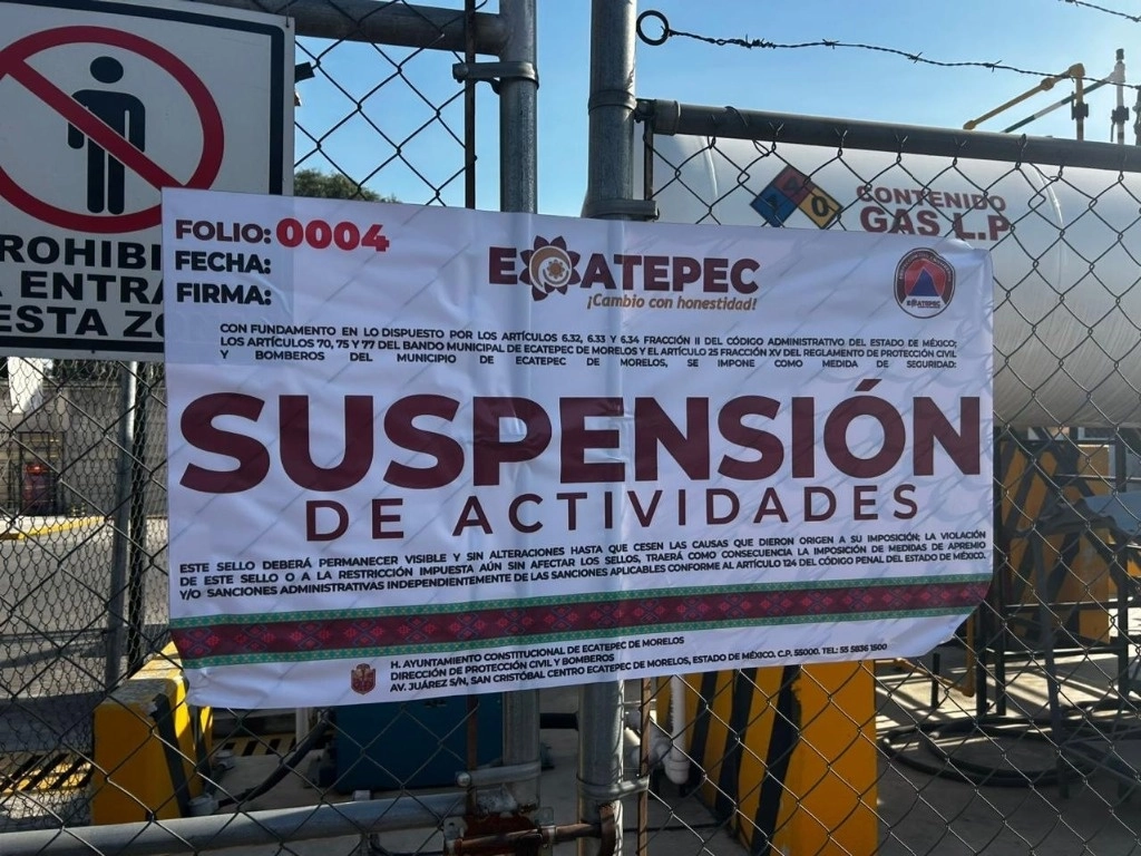 Sellos de suspensión en una de las gaseras que no cumplen la normatividad.