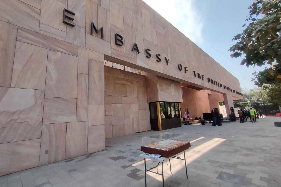 Aspecto externo de las instalaciones de la "Nueva embajada de Estados Unidos en México". El recinto, que aún no está inaugurado, albergará 81 ventanas consulares.