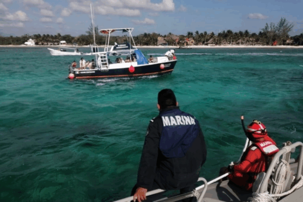 El reporte del hundimiento se recibió aproximadamente a las 19:00 horas, cuando se alertó sobre el siniestro ocurrido a unos 300 metros de la costa norte de Cozumel.