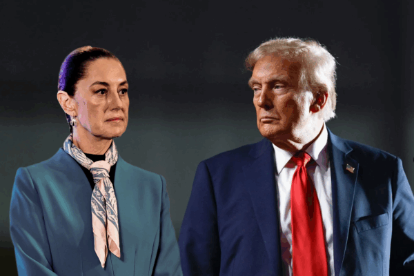 La presidenta Claudia Sheinbaum y el presidente de EU, Donald Trump.