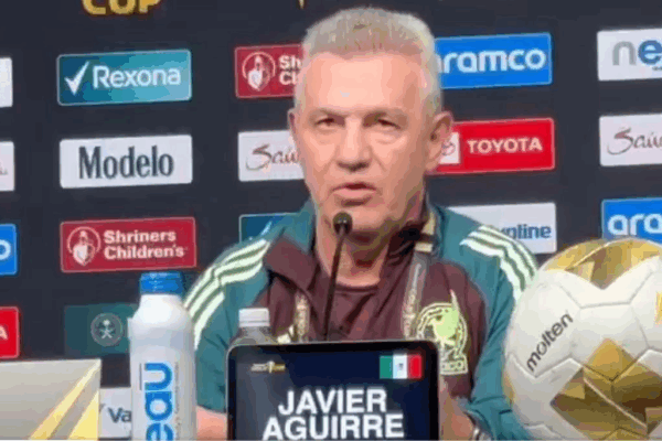 Javier Aguirre en conferencia de prensa este 21 de junio de 2025.