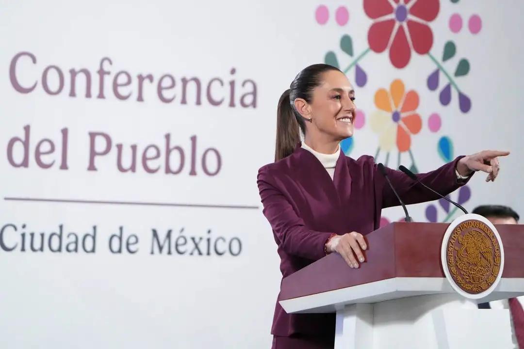 La presidenta de México, Claudia Sheinbaum Pardo, durante su conferencia matutina en Palacio Nacional, en la Ciudad de México, el 24 de junio de 2025.