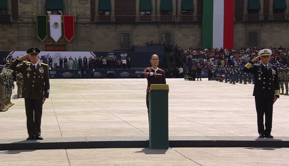 En su primer mensaje como comandanta suprema de las fuerzas armadas y ante decenas de invitados, la presidenta recordó que su administración trabajará para asegurar la Independencia y soberanía nacional.