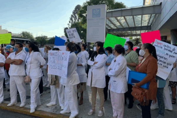 Imagen de archivo de una protesta de médicos.