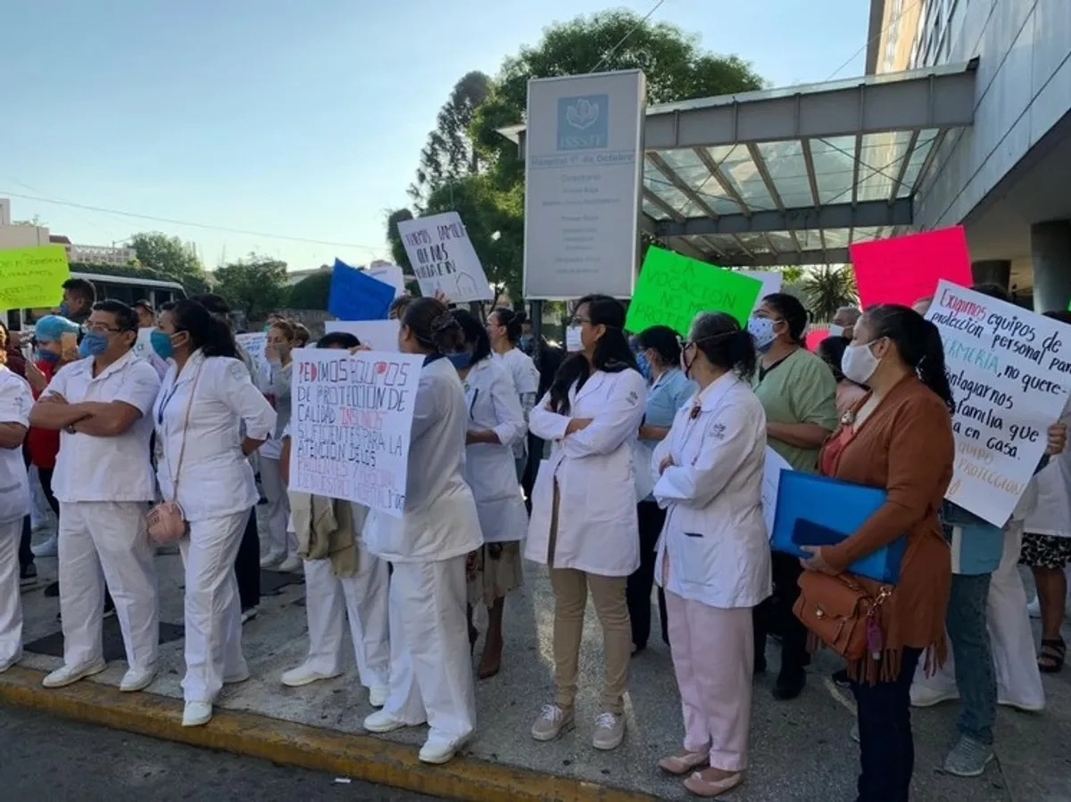 Imagen de archivo de una protesta de médicos.