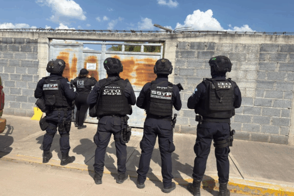 Aspectos del aseguramiento en una bodega de Villagrán, Guanajuato.
