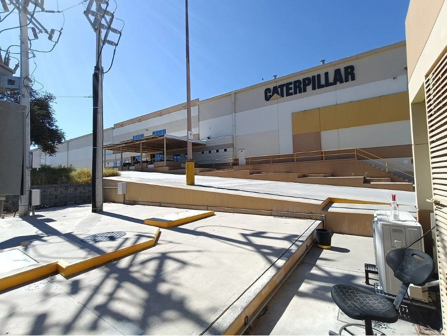 Aspectos de la planta de Caterpillar en Nuevo Laredo, la cual no opera desde 2023.