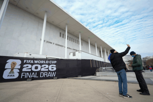 El Kennedy Center, en Washington, previo al sorteo del Mundial 2026, el 4 de diciembre de 2025