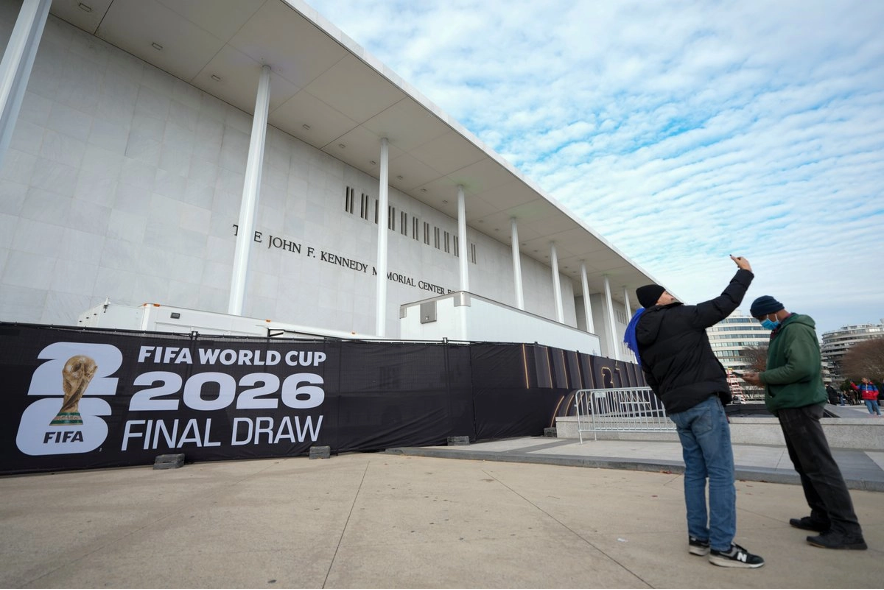 El Kennedy Center, en Washington, previo al sorteo del Mundial 2026, el 4 de diciembre de 2025