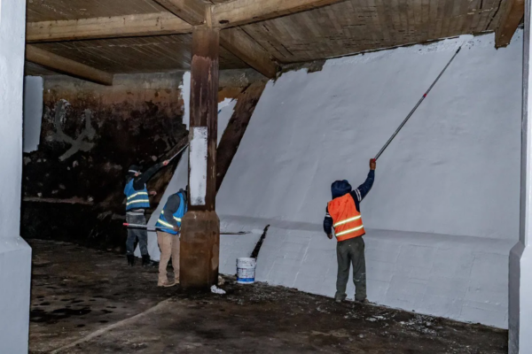 Concluyeron los trabajos de mantenimiento en el tanque “El Calvario”, infraestructura que abastece de agua potable a diversas delegaciones de Toluca.