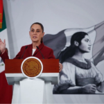 La presidenta Claudia Sheinbaum durante su conferencia matutina en Palacio Nacional, Ciudad de México, el 17 de marzo de 2026.