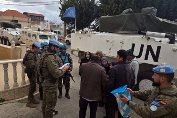 Militares de las Naciones Unidas (FINUL) en el sur de Líbano.
