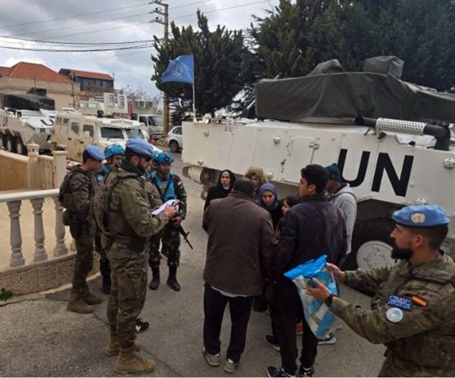 Militares de las Naciones Unidas (FINUL) en el sur de Líbano.