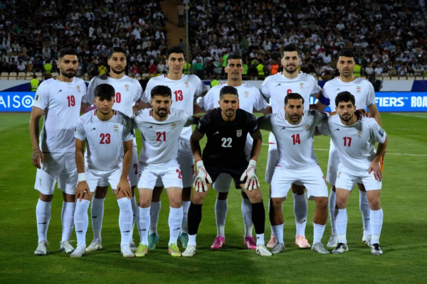 Seleccionados de Irán previo a un partido contra Corea del Norte rumbo al Mundial 2026, en imagen del 10 de junio de 2025.