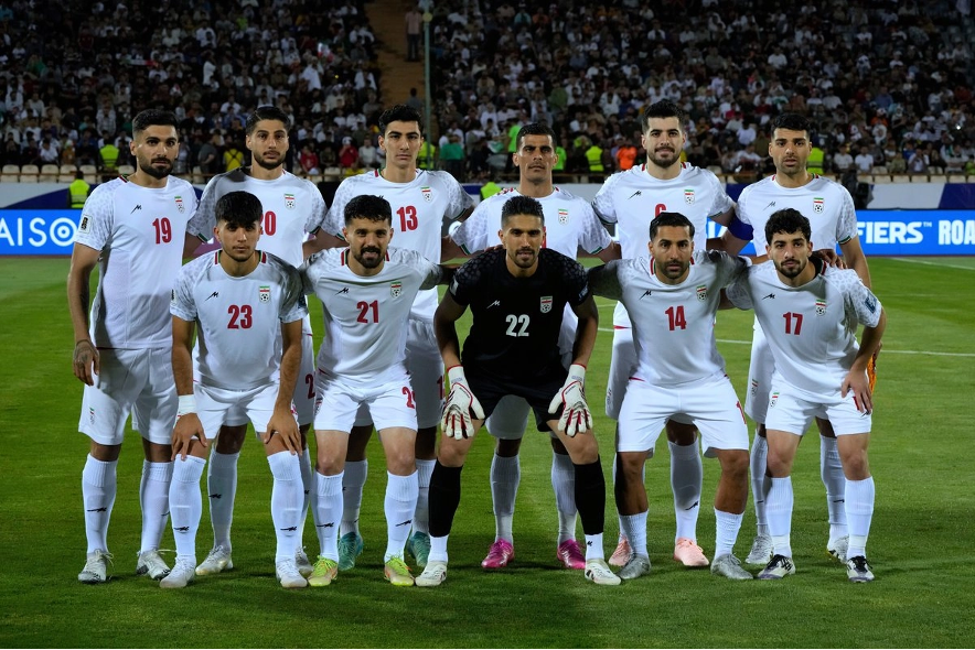 Seleccionados de Irán previo a un partido contra Corea del Norte rumbo al Mundial 2026, en imagen del 10 de junio de 2025.