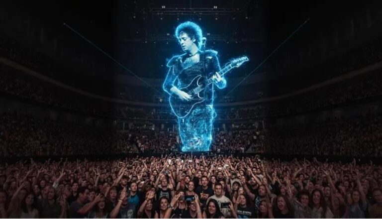 Como una invocación etéreo-tecnológica, los productores de la gira Ecos llevan al escenario a un artista muy querido en Latinoamérica: Gustavo Cerati