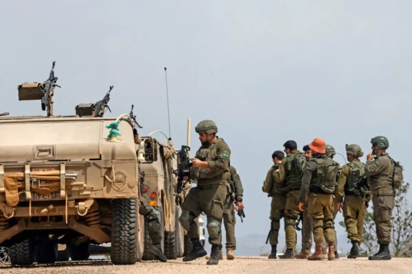 Soldados del ejército israelí a lo largo de la frontera con el sur del Líbano, en la Alta Galilea, al norte de Israel.