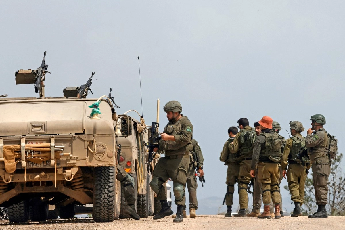 Soldados del ejército israelí a lo largo de la frontera con el sur del Líbano, en la Alta Galilea, al norte de Israel.