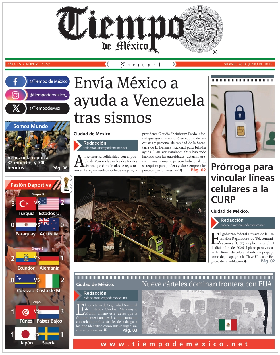 Edición 26 de Junio 2026
