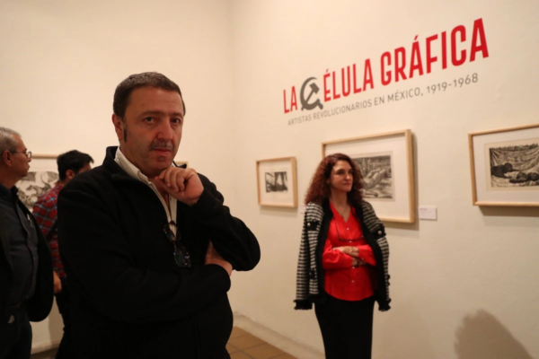 Durante la ceremonia de inauguración de la exposición Posada. Cartografía de un cronista, la secretaria de Cultura federal, Claudia Curiel de Icaza, agradeció la labor del ex director del Museo Nacional de la Estampa, Emilio Payán.