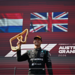 El británico George Russel, piloto de la escudería Mercedes, se impuso en el GP de Austria, en el circuito de Spielberg, el 28 de junio de 2026.