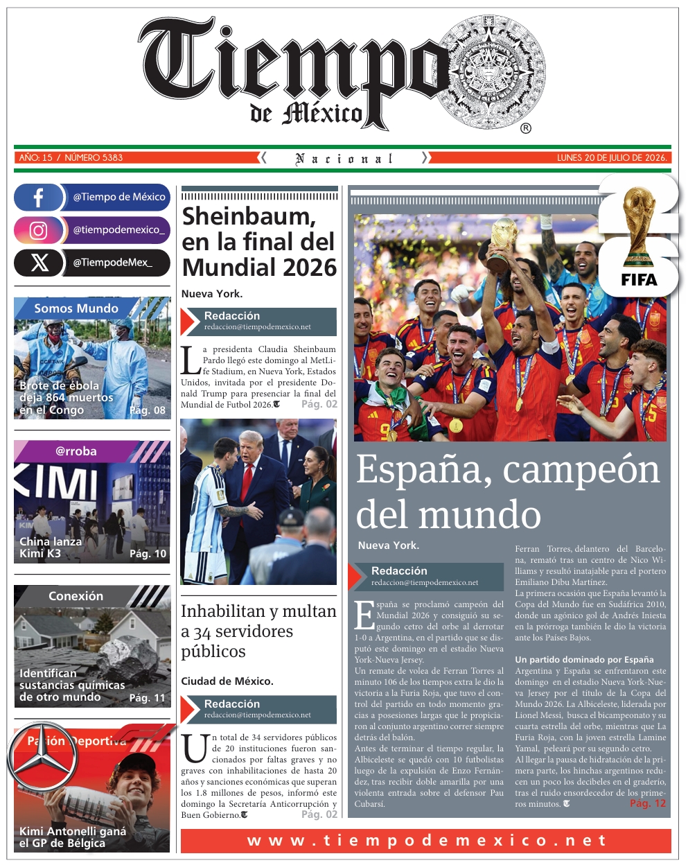 Edición 20 de Julio 2026