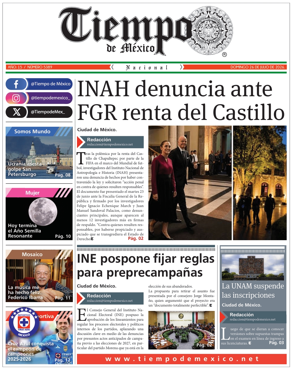 Edición 26 de Julio 2026