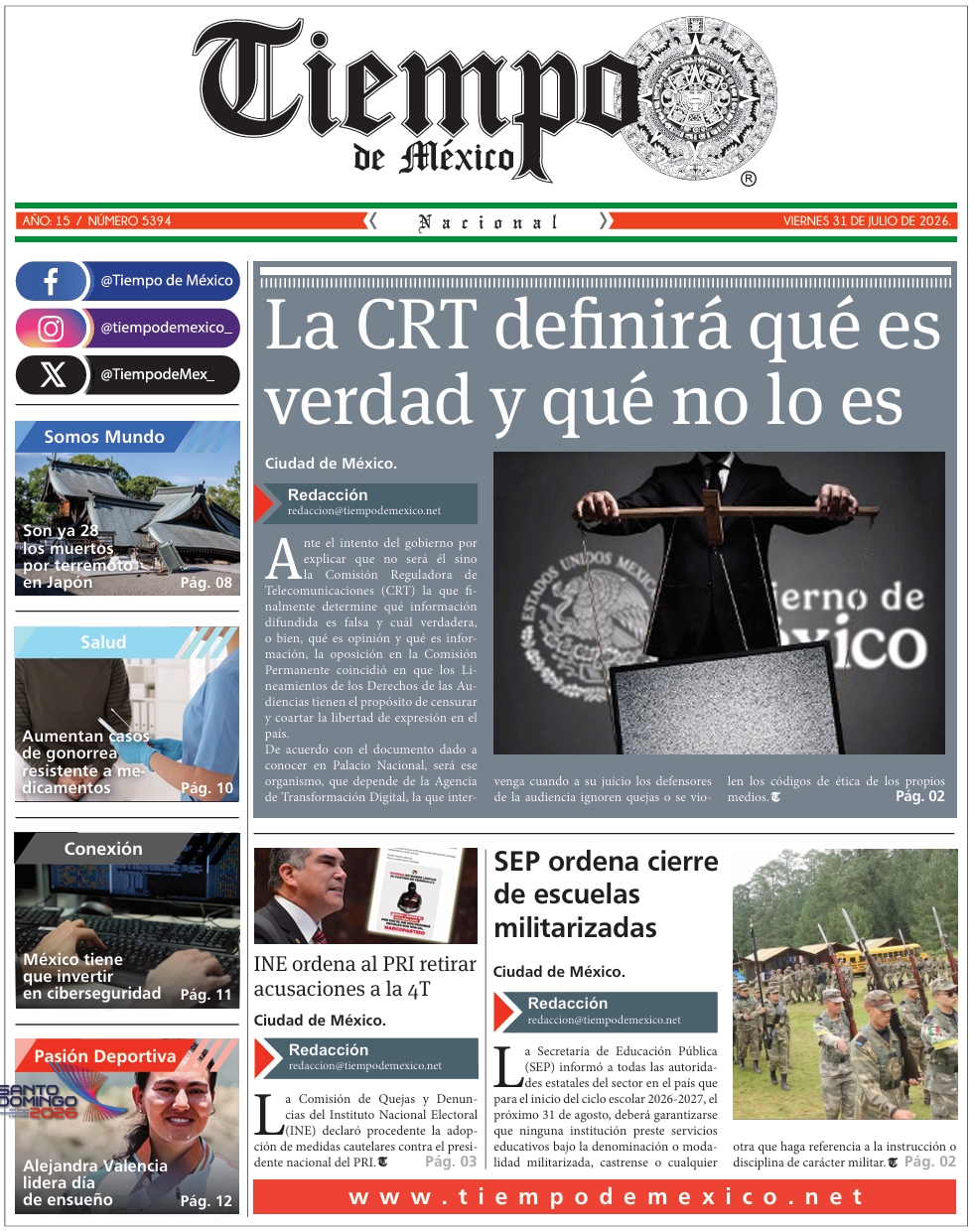 Edición 31 de Julio 2026