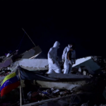 Brigadistas durante labores de rescate tras los sismos en Venezuela, el 3 de julio de 2026. 