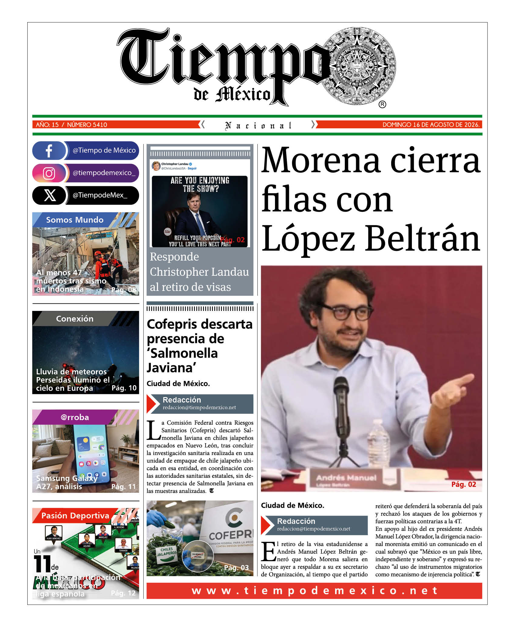 Edición 16 de Agosto 2026