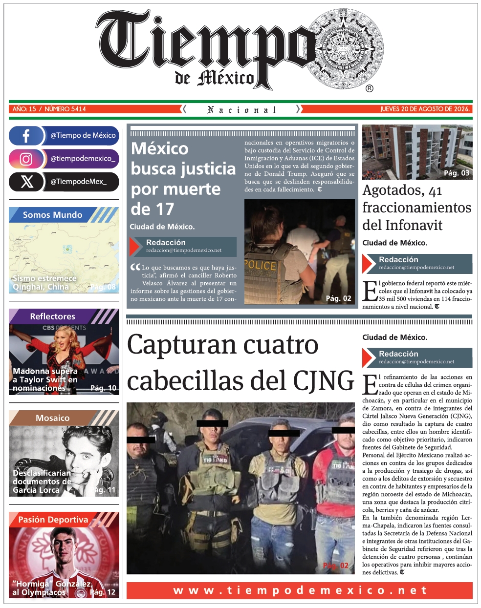 Edición 20 de Agosto 2026