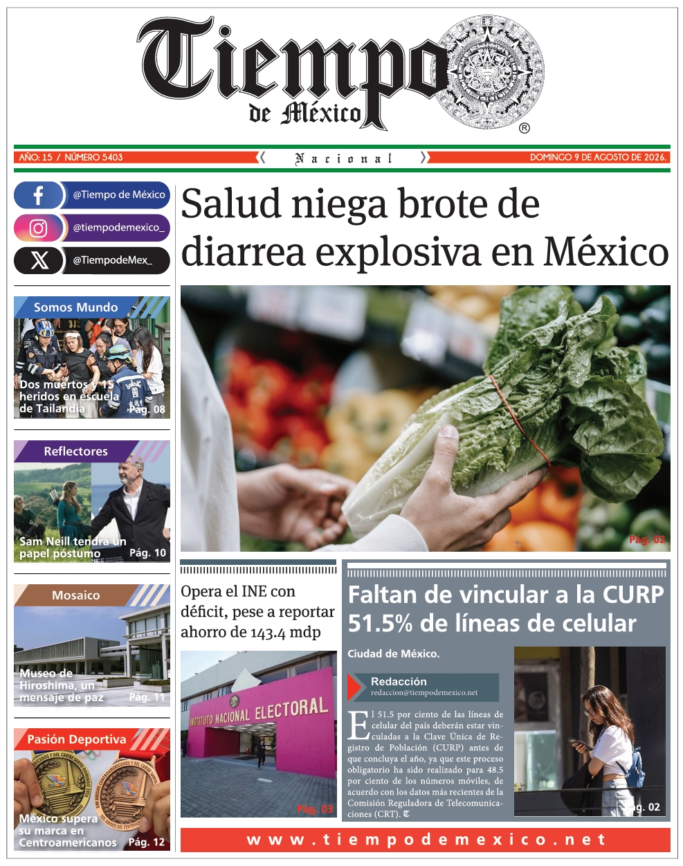 Edición 9 de Agosto 2026