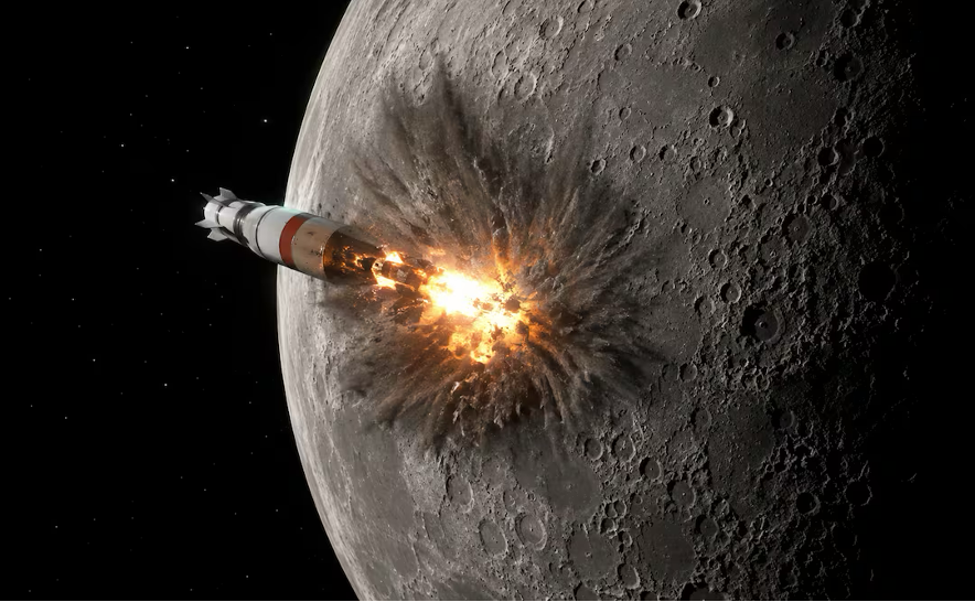 La etapa superior de un cohete de SpaceX impactará hoy en la Luna (en el momento de escribir este artículo debería haberlo hecho ya, pero aún no hay informaciones al respecto).