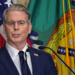 El secretario del Tesoro, Scott Bessent, habla en una conferencia de prensa el lunes 24 de agosto de 2026 en el Departamento del Tesoro en Washington.