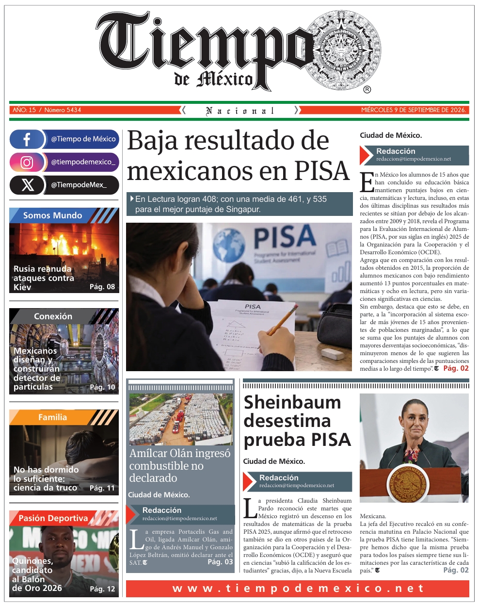 Edición 9 de Septiembre 2026