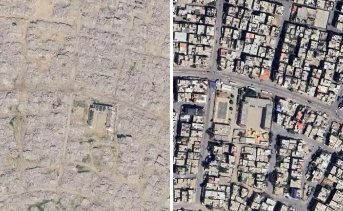 Google Earth reveló la magnitud sin precedentes de la destrucción que han dejado los ataques de Israel en Gaza