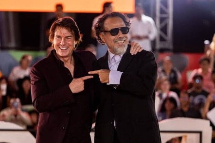 Gran expectación, revuelo y ovaciones inspiraron el galardonado cineasta Alejandro González Iñárritu y la estrella hollywoodense Tom Cruise en Toreo Parque Central