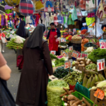 Vendimia en el mercado de Jamaica, en la Ciudad de México.