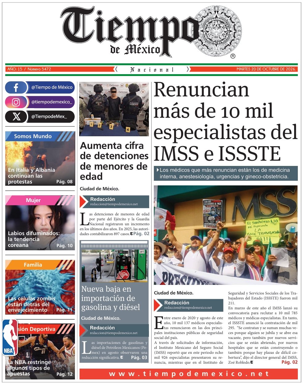 Edición 20 de Octubre 2026