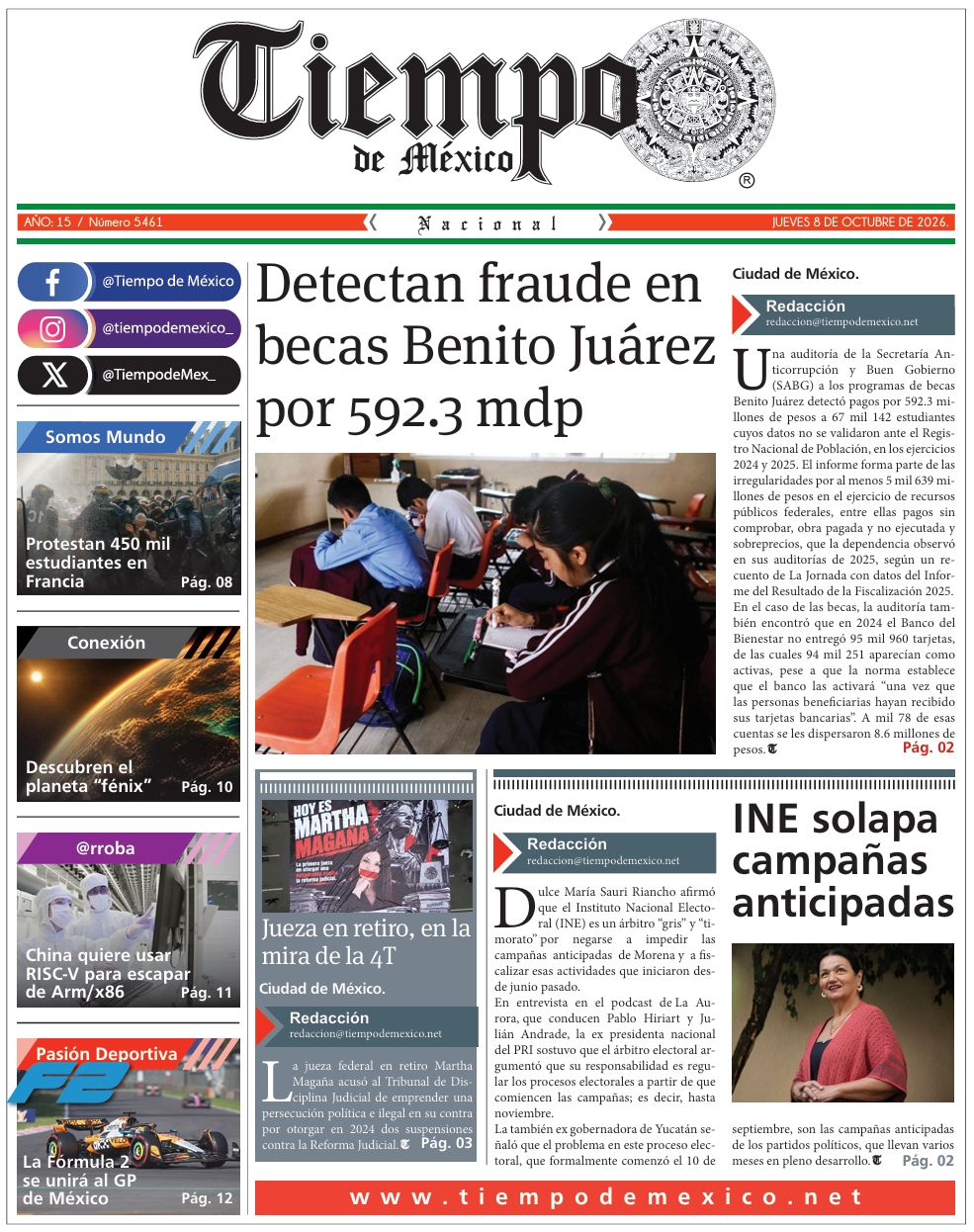 Edición 8 de Octubre 2026